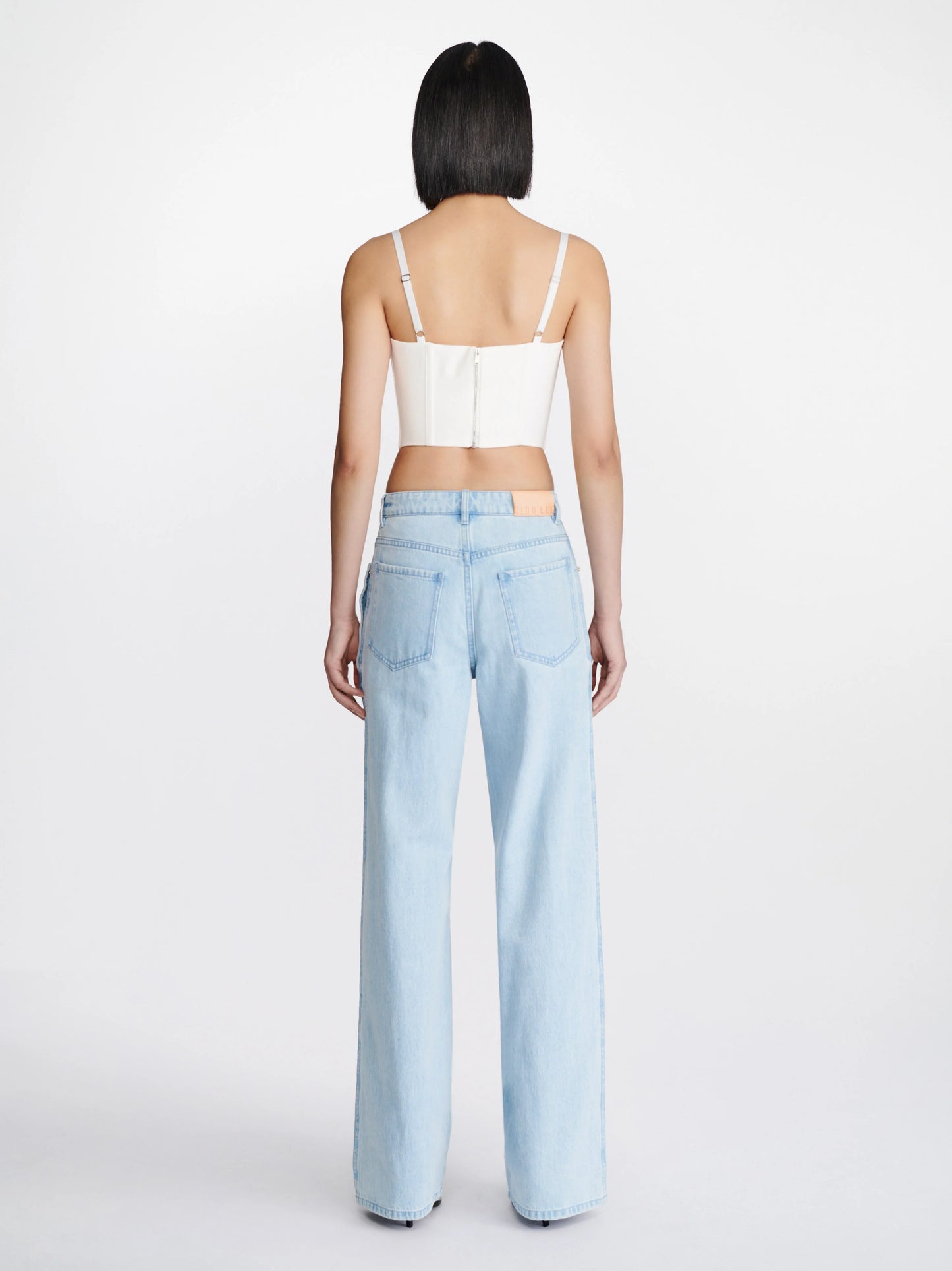 Dion Lee Lace Up Corset Top White