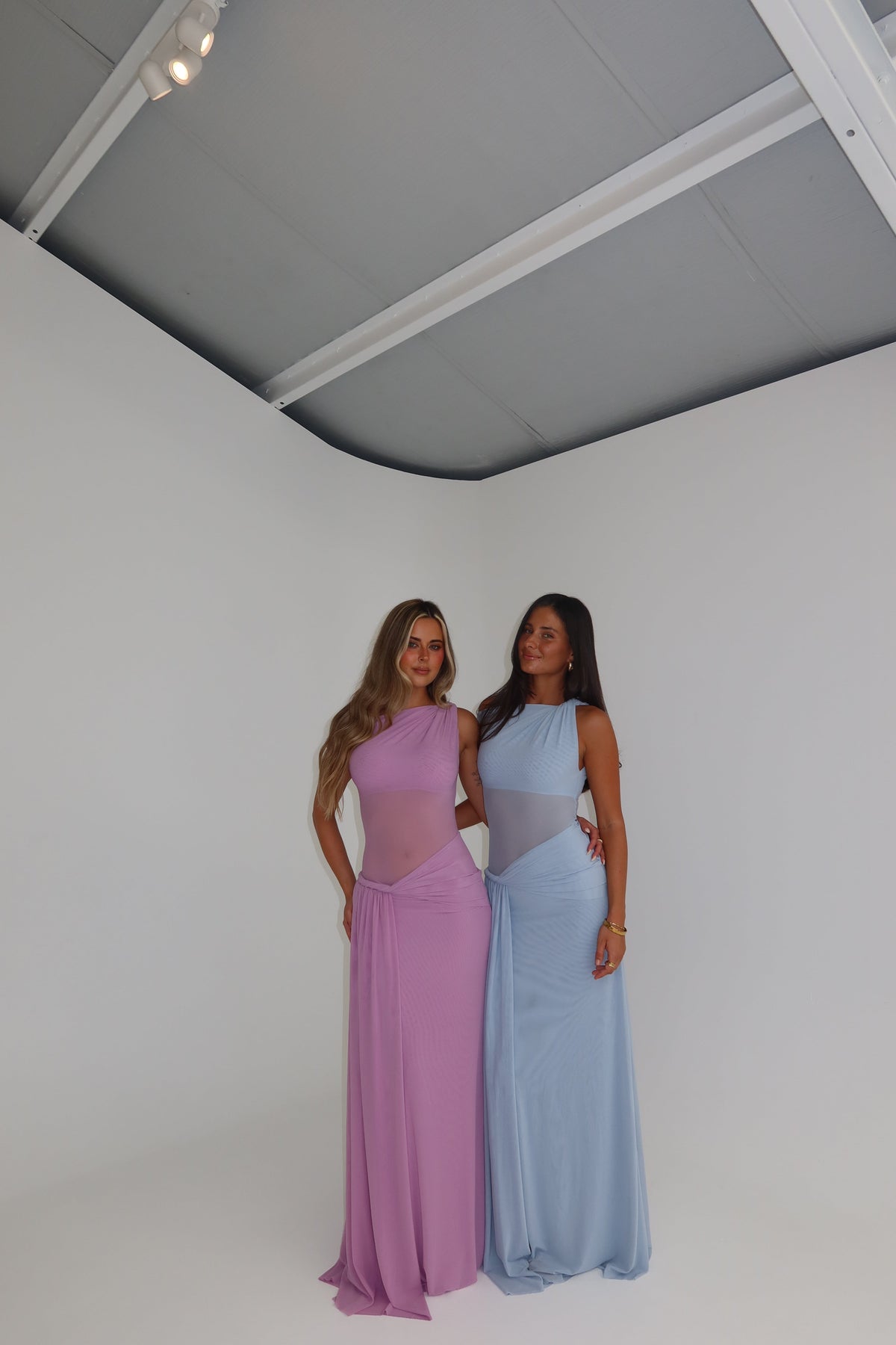 MISHA Sisal Mesh Gown Lilac shortandsweethire