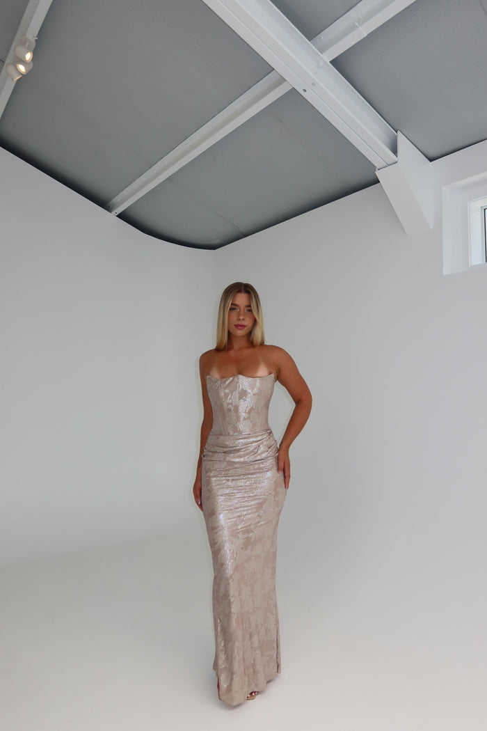 house of cb persephone dress gold Golden glow in Persephone