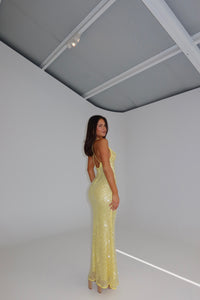 Misha Ina Sequin Maxi Yellow