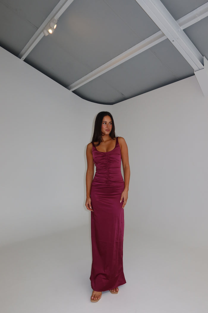 Ance Gria Atlein Gown Plum