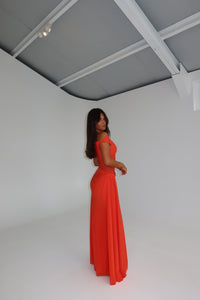 MISHA Sisal Mesh Gown Chilli Red