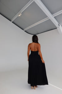 Misha Ophelia Jersey Maxi Gown Black