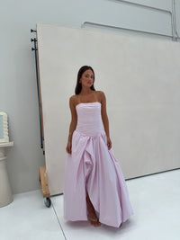 Aje Violette Bubble Hem Maxi Gown Pastel Pink