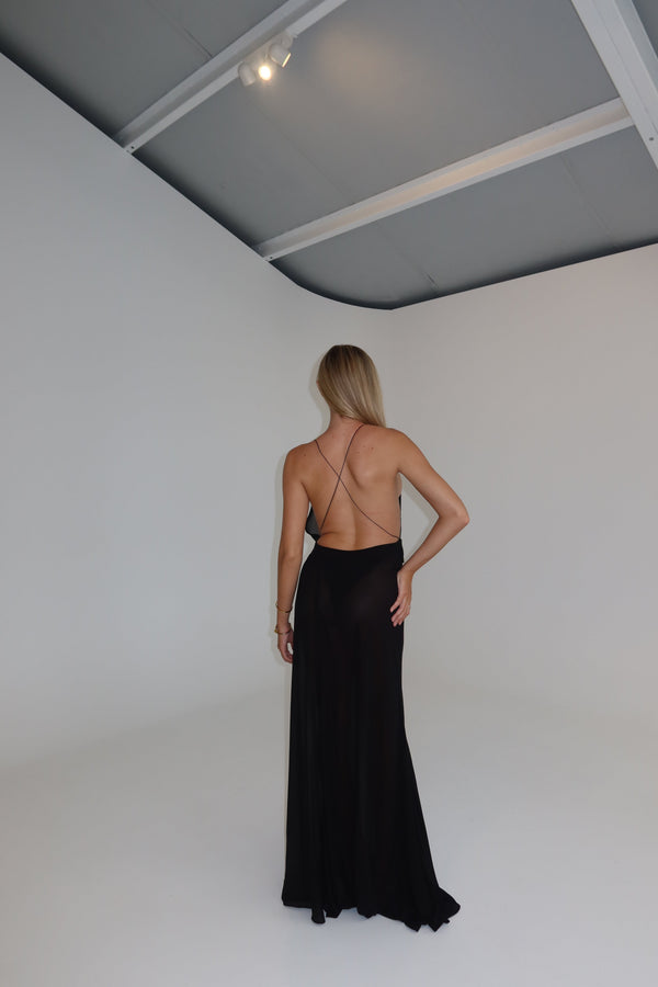 Natalie Rolt Agnes Gown Black shortandsweethire