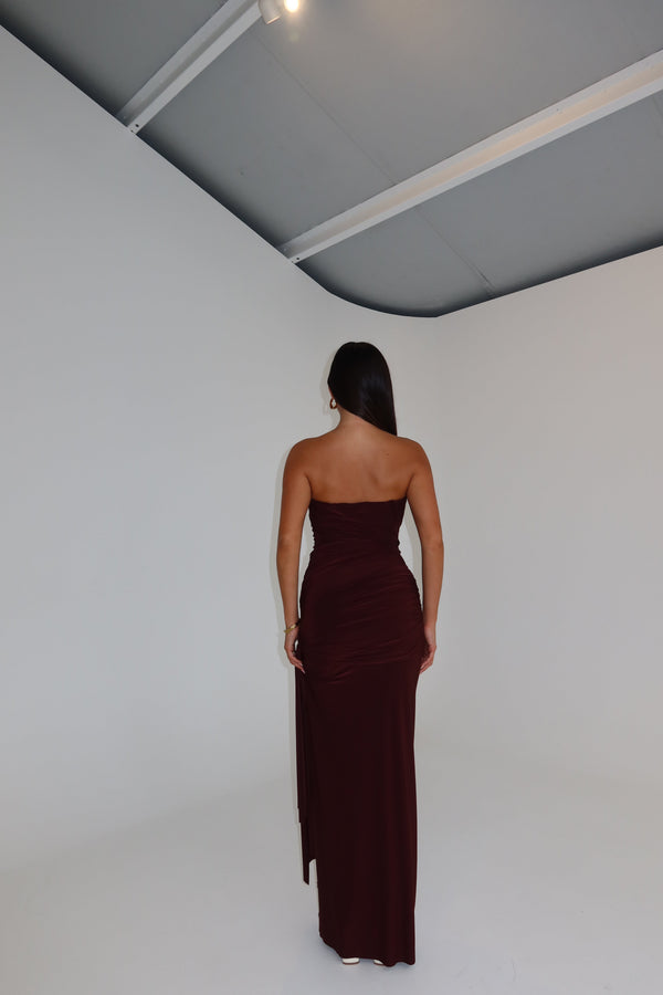 Natalie Rolt Miranda Gown Espresso shortandsweethire