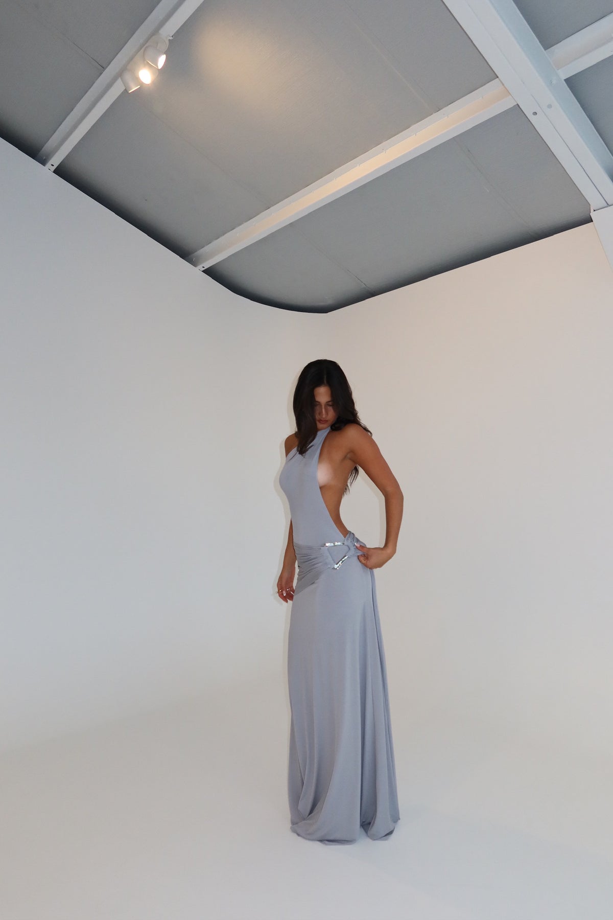 Ance Gria Gaia Gown Silver Grey