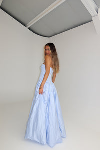 Aje Violette Bubble Hem Maxi Gown Pearl Blue