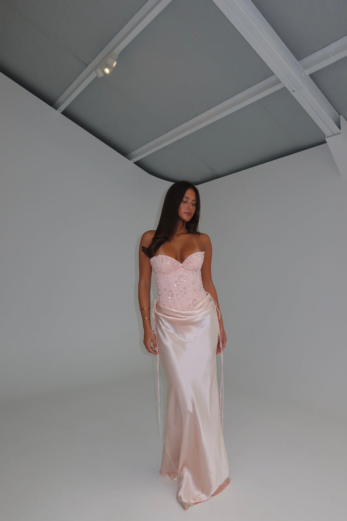 Natalie Rolt Verity Bustier + Evelyn Skirt Baby Pink