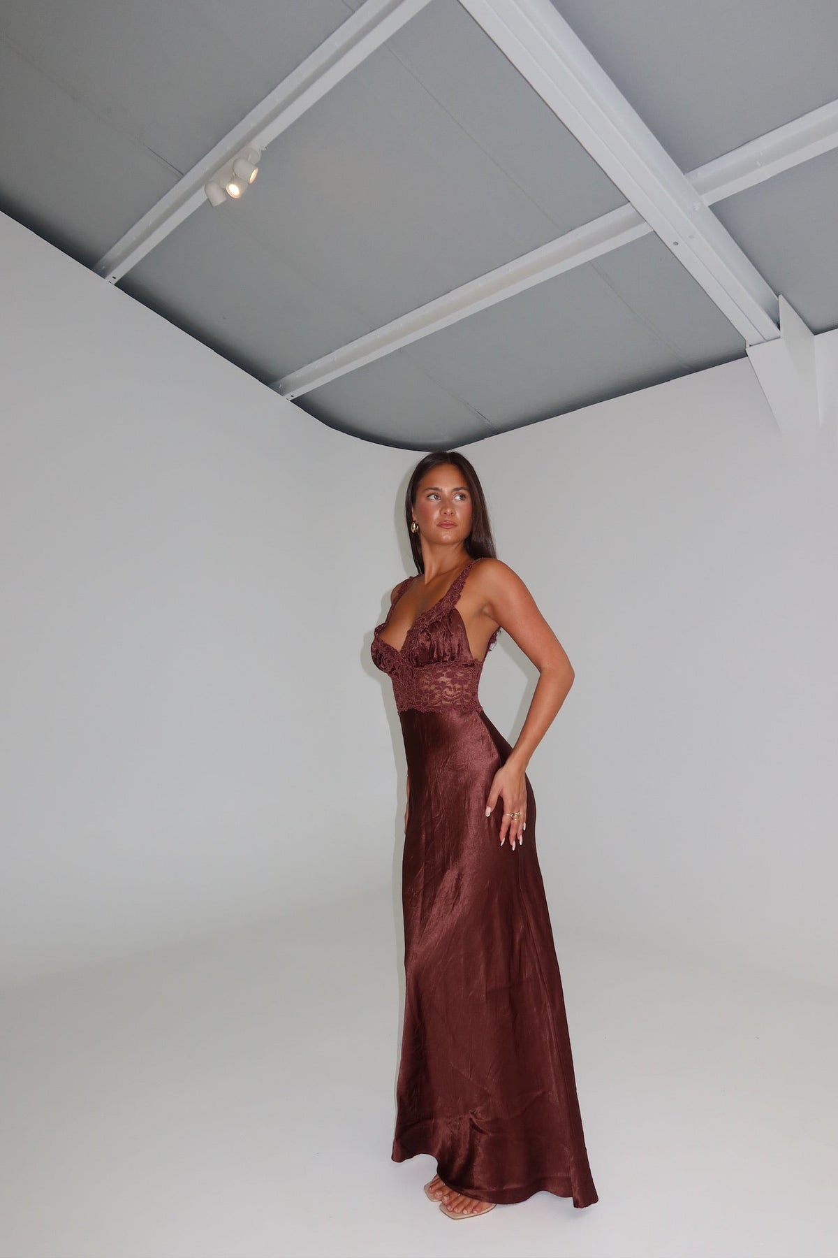 Arcina Ori Eveline Dress Cacao shortandsweethire Arcina Ori Eveline Dress Cacao shortandsweethire