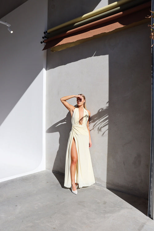 Calia Collection Antonia Gown Baby Yellow – shortandsweethire