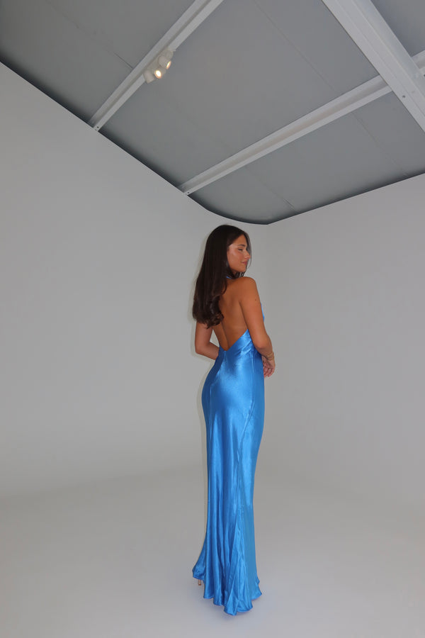 Bec + Bridge Frida Halter Maxi Blue