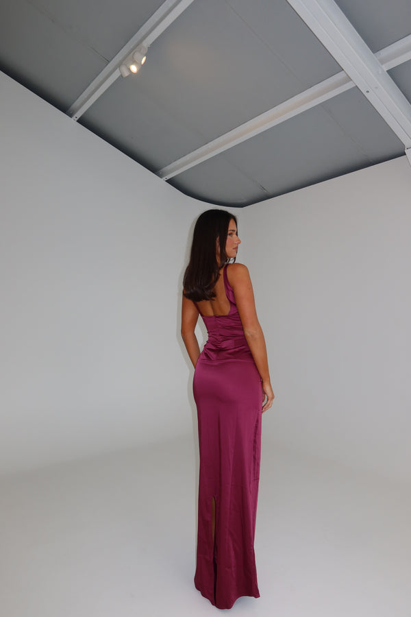 Ance Gria Atlein Gown Plum