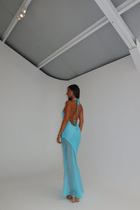 I am Delilah Jasmine Gown Blue Lagoon shortandsweethire