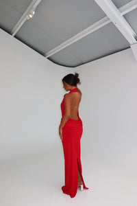 MISHA Vanessa Gown Cherry Red