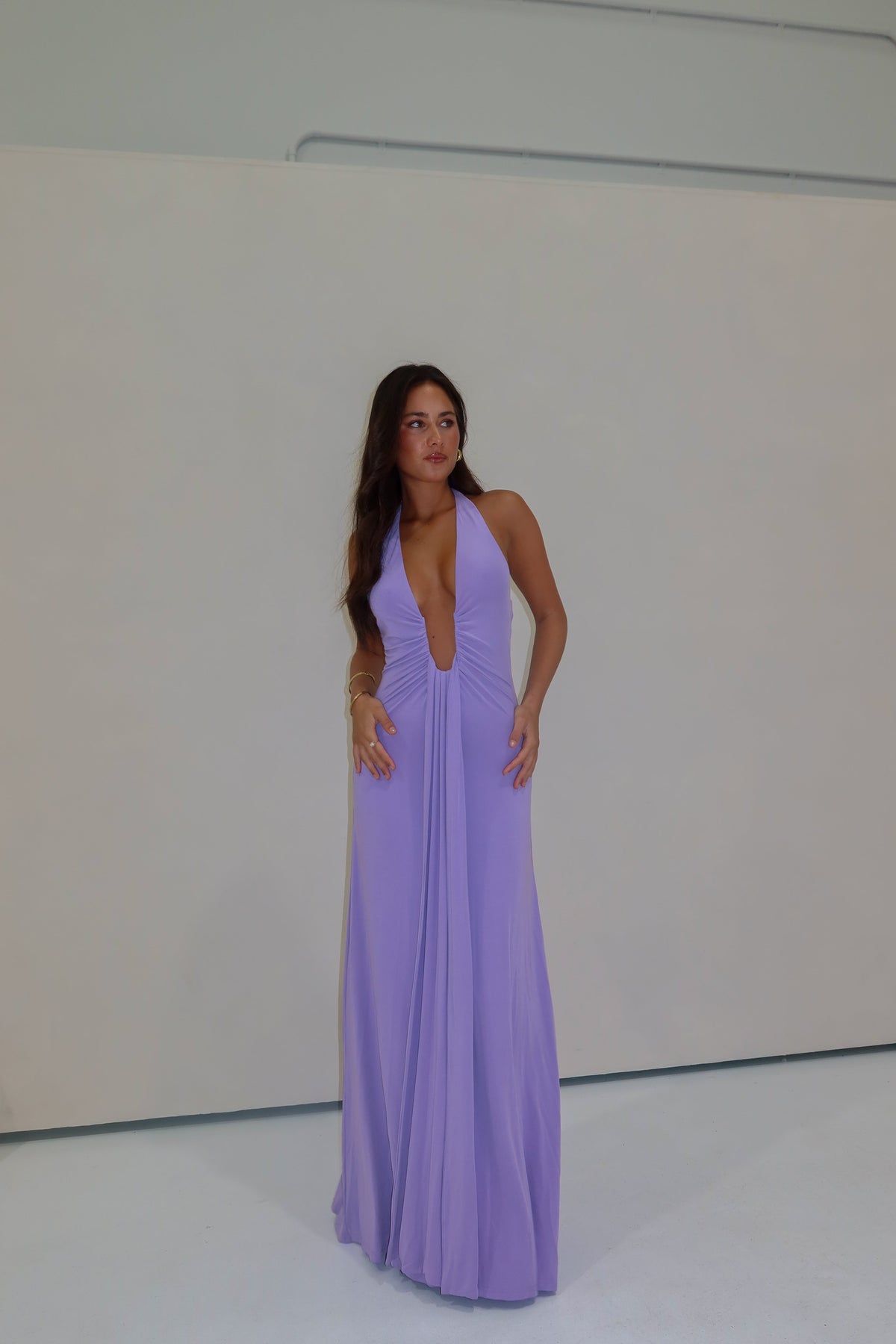 Misha Jennifer Cupro Maxi Lilac shortandsweethire Misha Jennifer Cupro Maxi Lilac shortandsweethire