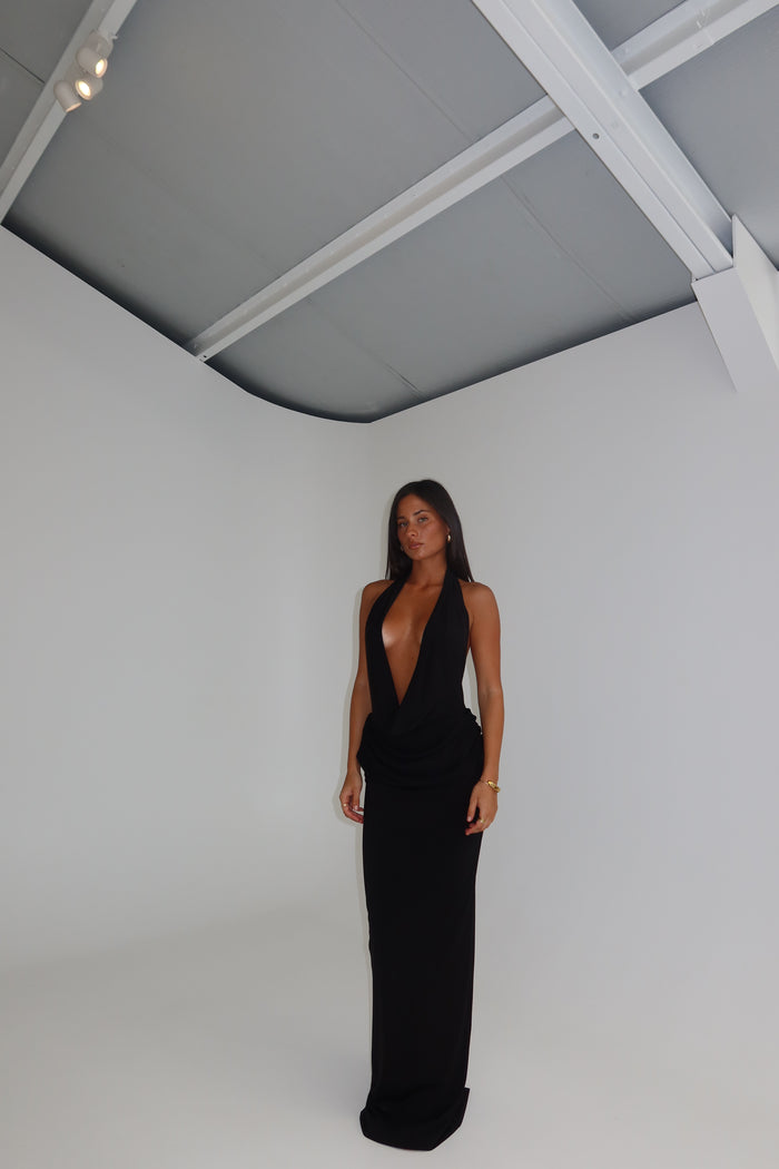 Misha Vanessa Gown Black