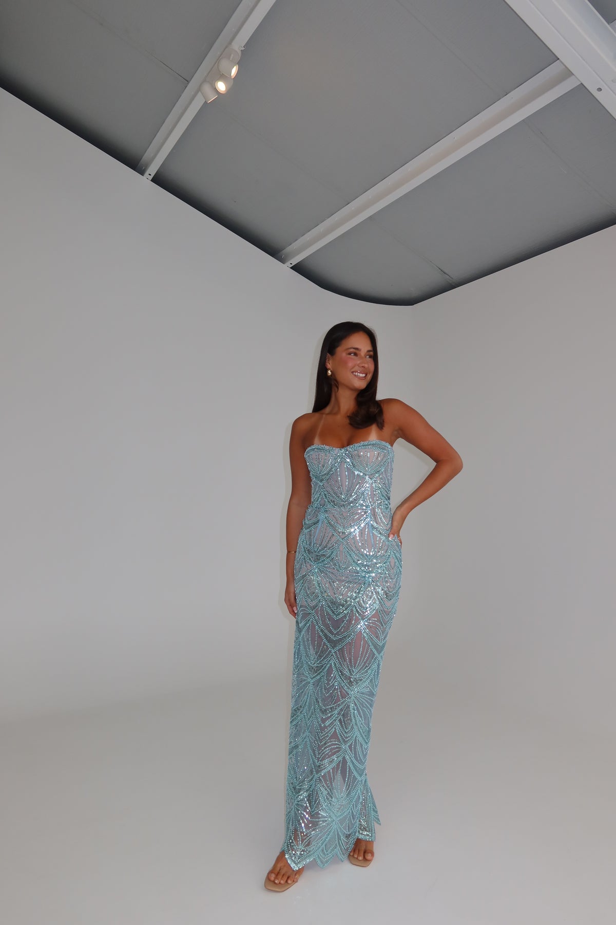 Bronx Banco Giselle Gown Powder Blue