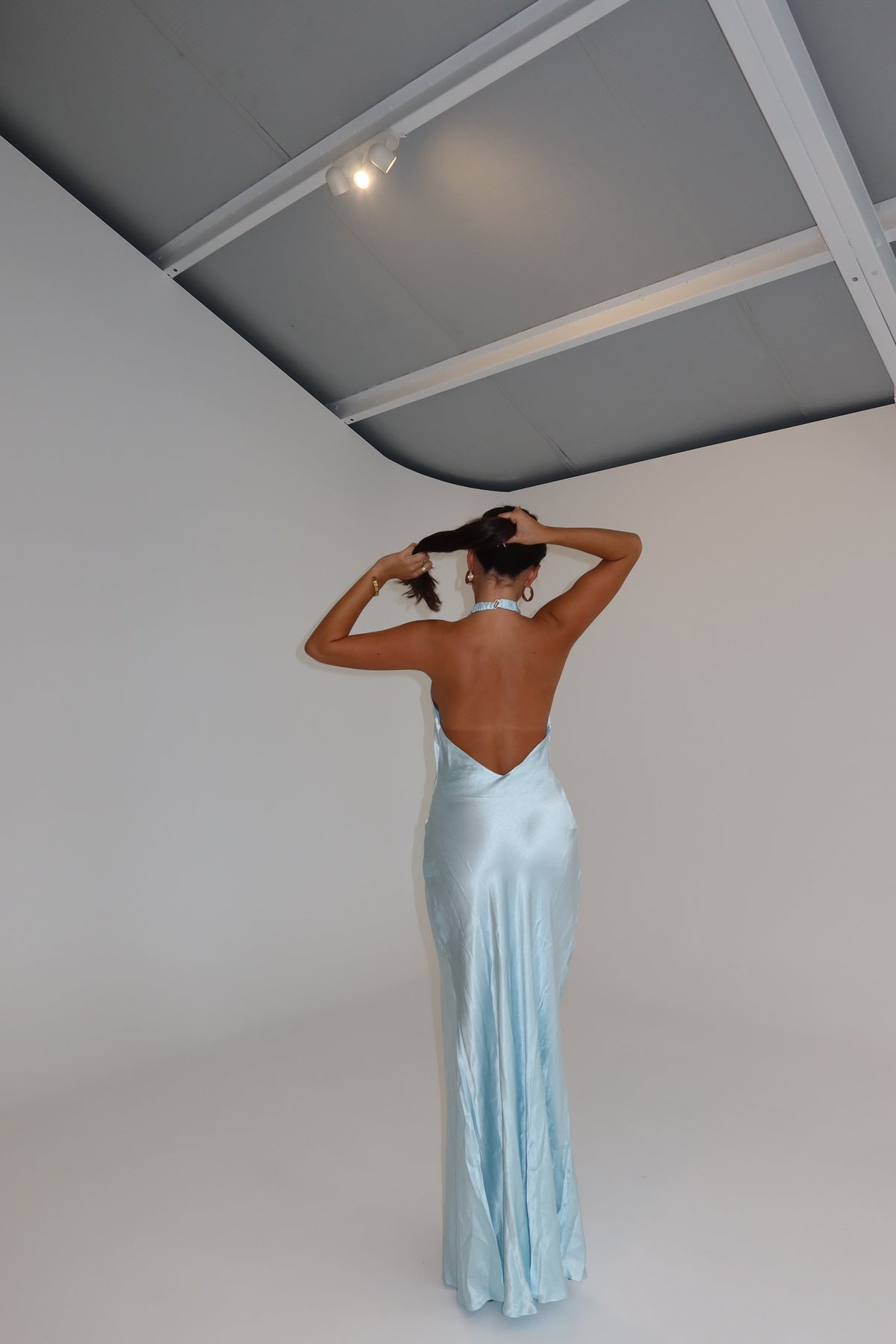 Bec + Bridge Elisia Wrap Maxi Arctic Blue shortandsweethire