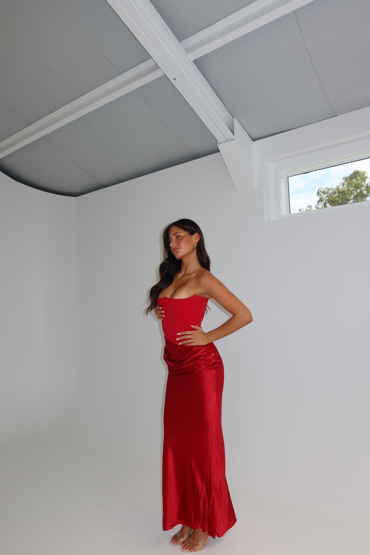 House of CB Persephone Gown Red – shortandsweethire