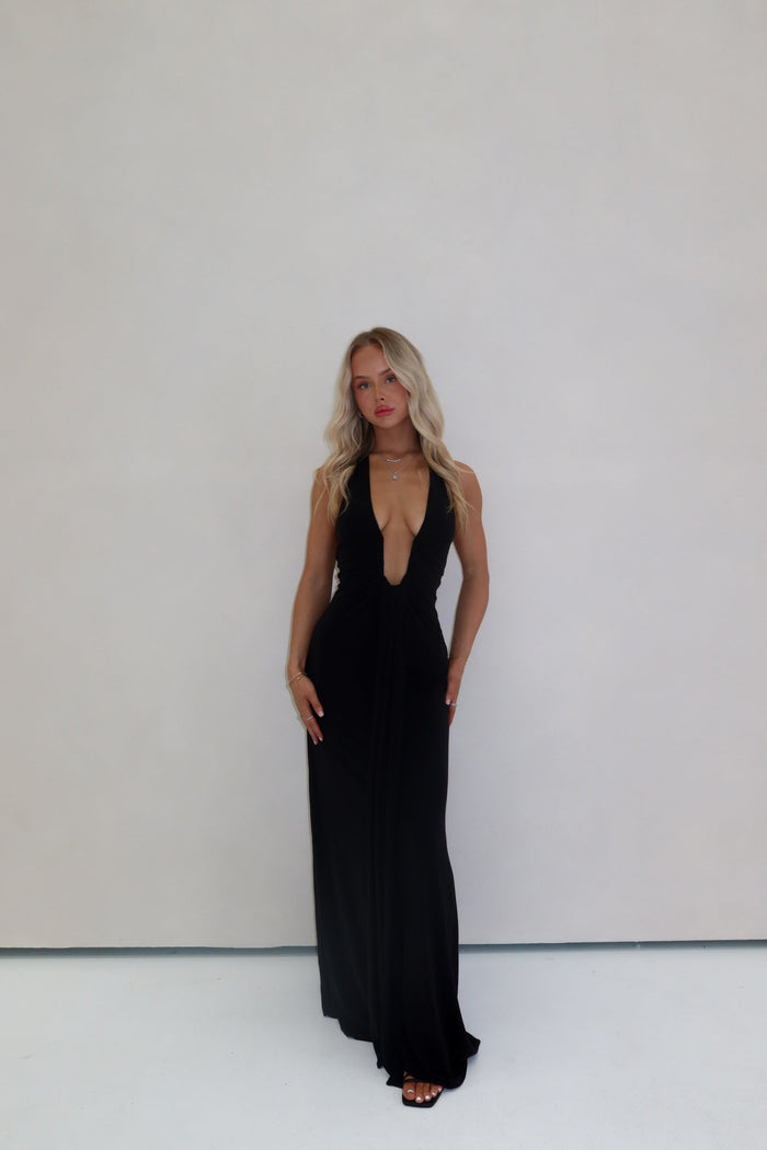 misha jennifer cupro maxi dress Black Misha - Jennifer Cupro Maxi