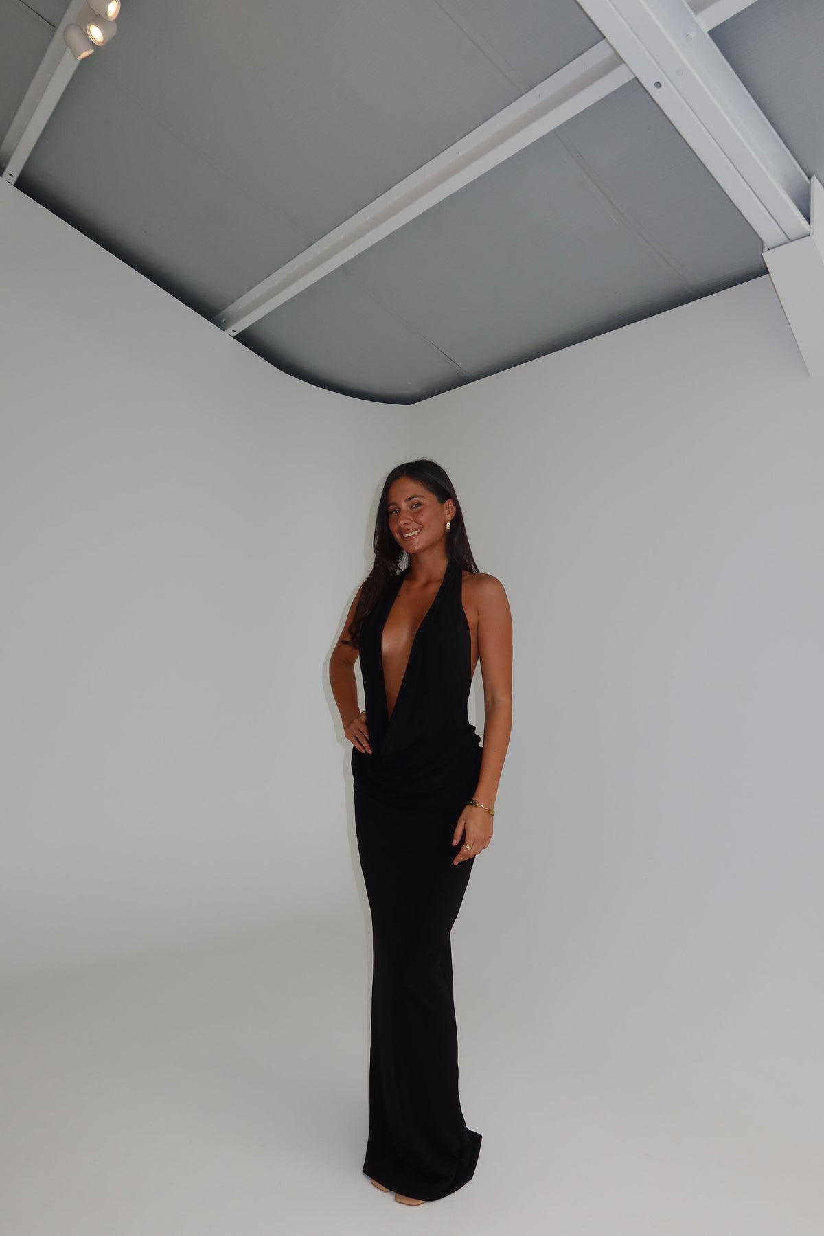 Misha Vanessa Gown Black shortandsweethire