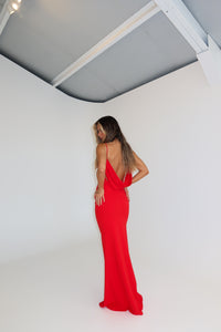 Effie Kats Havilland Gown Cherry Red