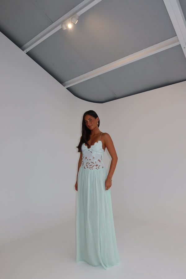 Hansen & Gretel Stephanie Maxi Gown Seafoam