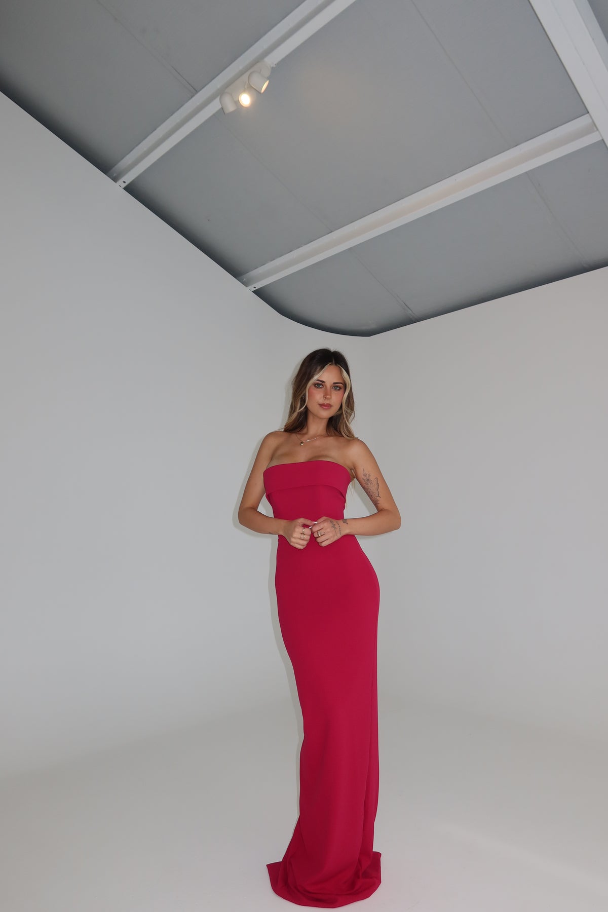Effie Kats Monroe Gown Raspberry