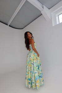 Aje Violette Bubble Hem Maxi Gown Floral Haze