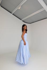 Aje Violette Bubble Hem Maxi Gown Pearl Blue