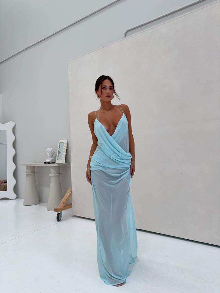 Natalie Rolt Magnolia Gown Baby Blue