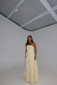 Aje Allairie Gown Butter Yellow