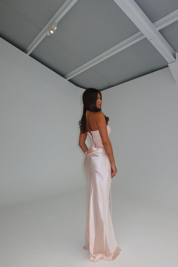 Natalie Rolt Verity Bustier + Evelyn Skirt Baby Pink