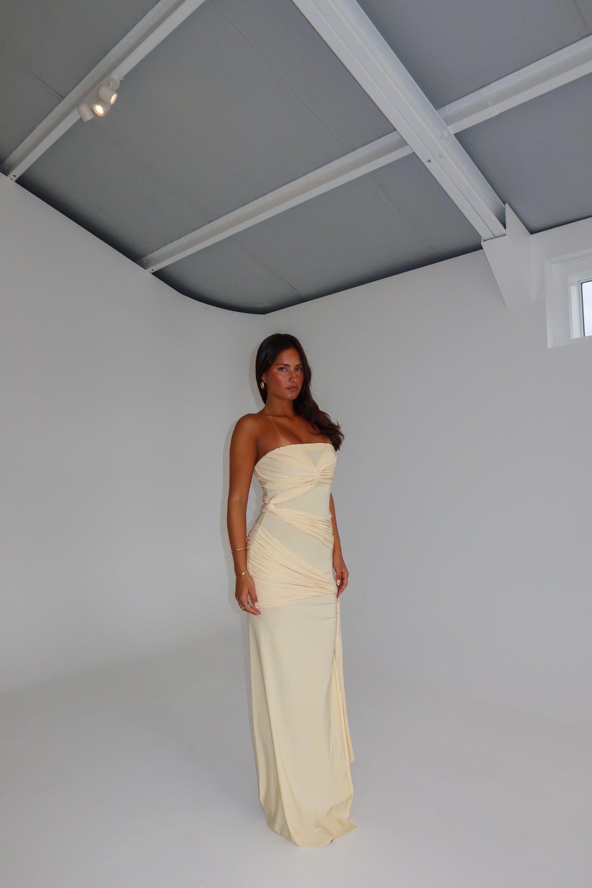 Natalie Rolt Miranda Gown Butter Yellow