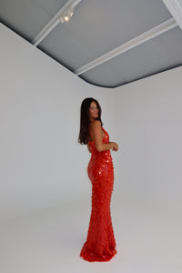 MISHA Sapphire Gown Red Sequin