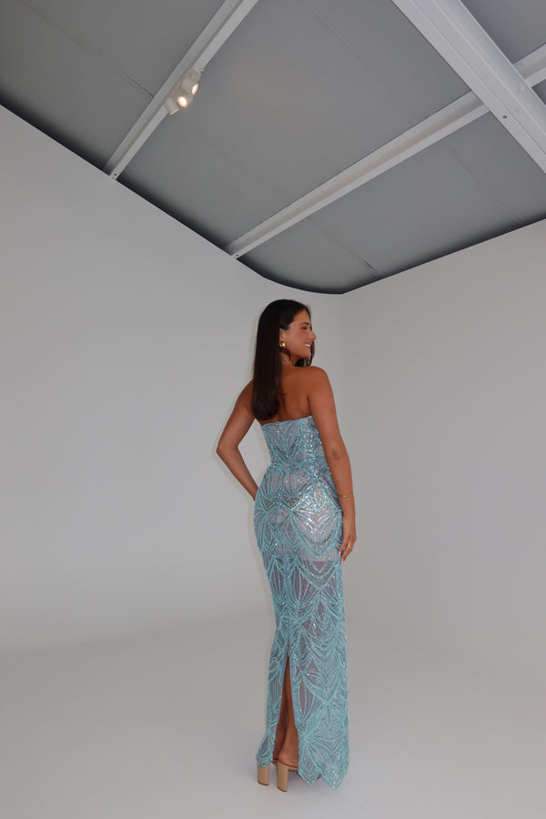 Bronx Banco Giselle Gown Powder Blue