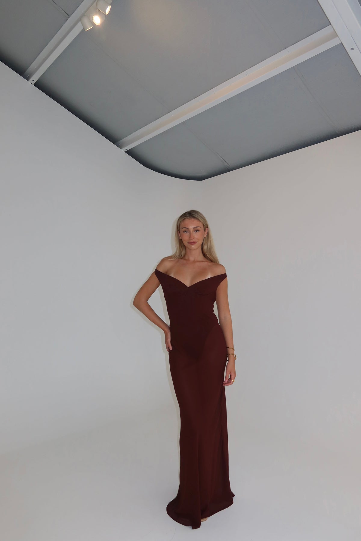 Natalie Rolt Brielle Gown Espresso shortandsweethire