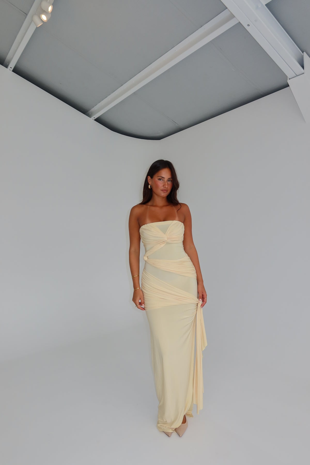 Natalie Rolt Miranda Gown Butter Yellow