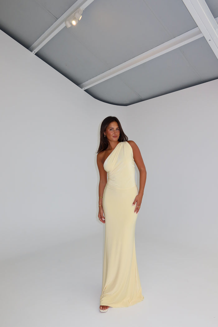 Natalie Rolt Fabienne Gown Butter Yellow