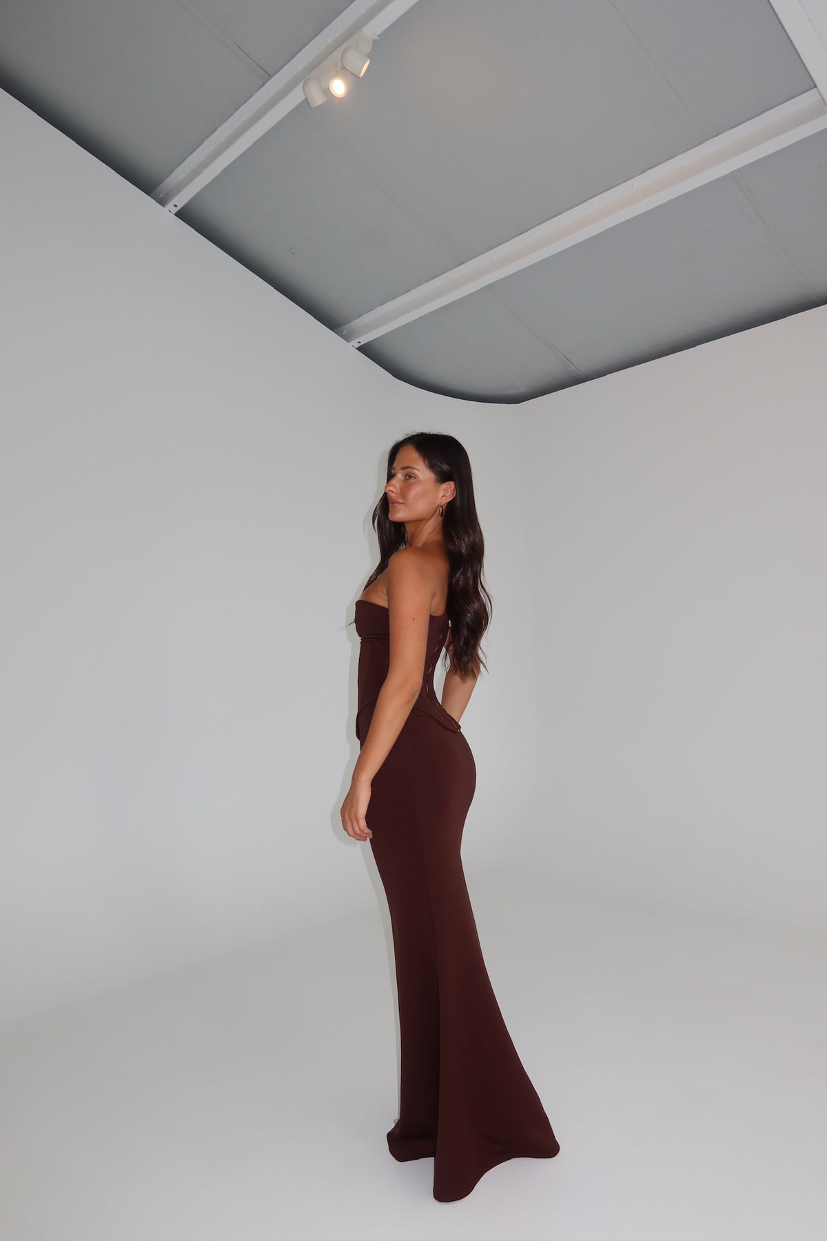 HNTR the label Louie Gown Brown