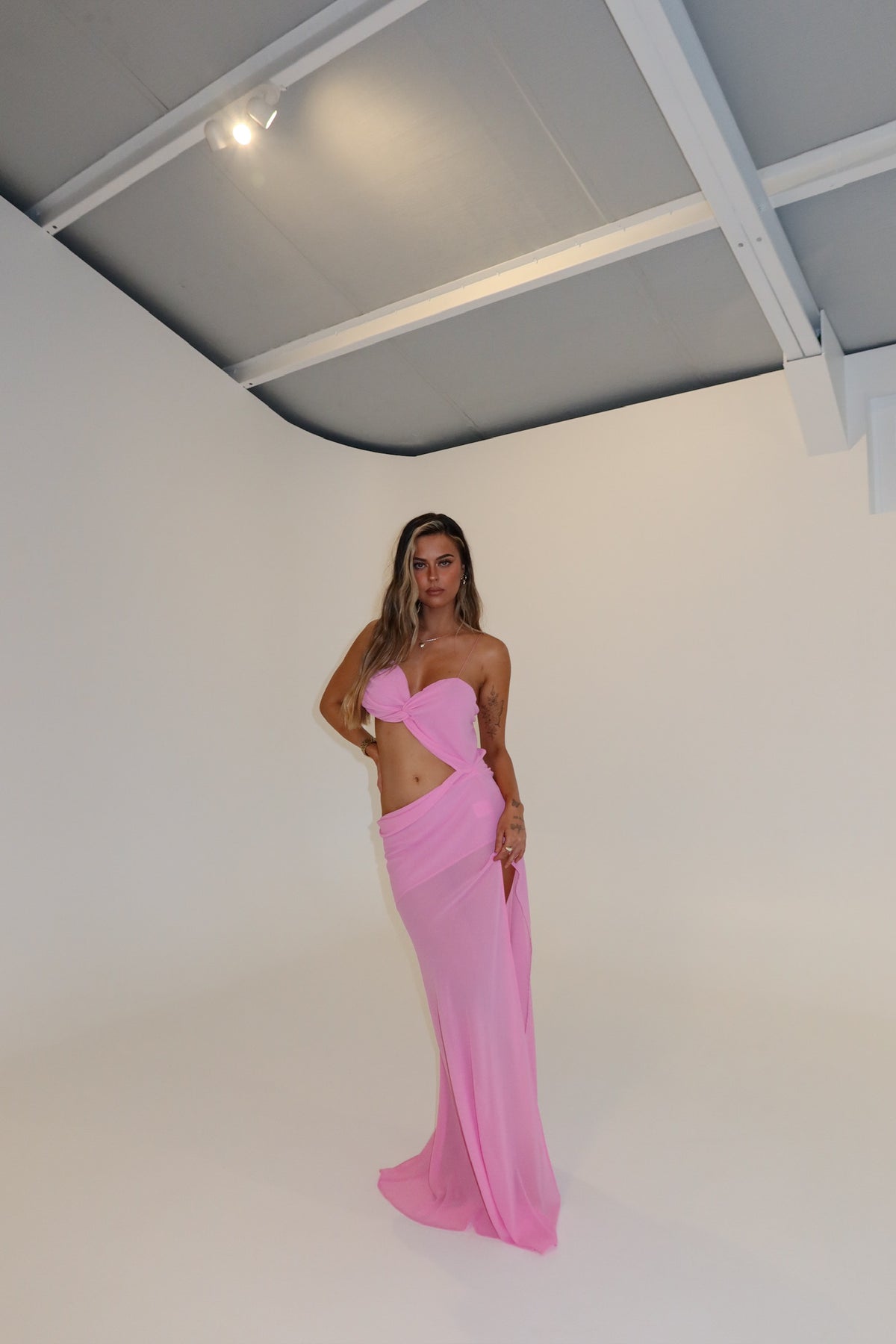 Natalie Rolt Dahlia Gown Candy Pink