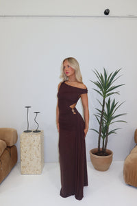 Bec + Bridge Kailani Gown Chocolate Brown