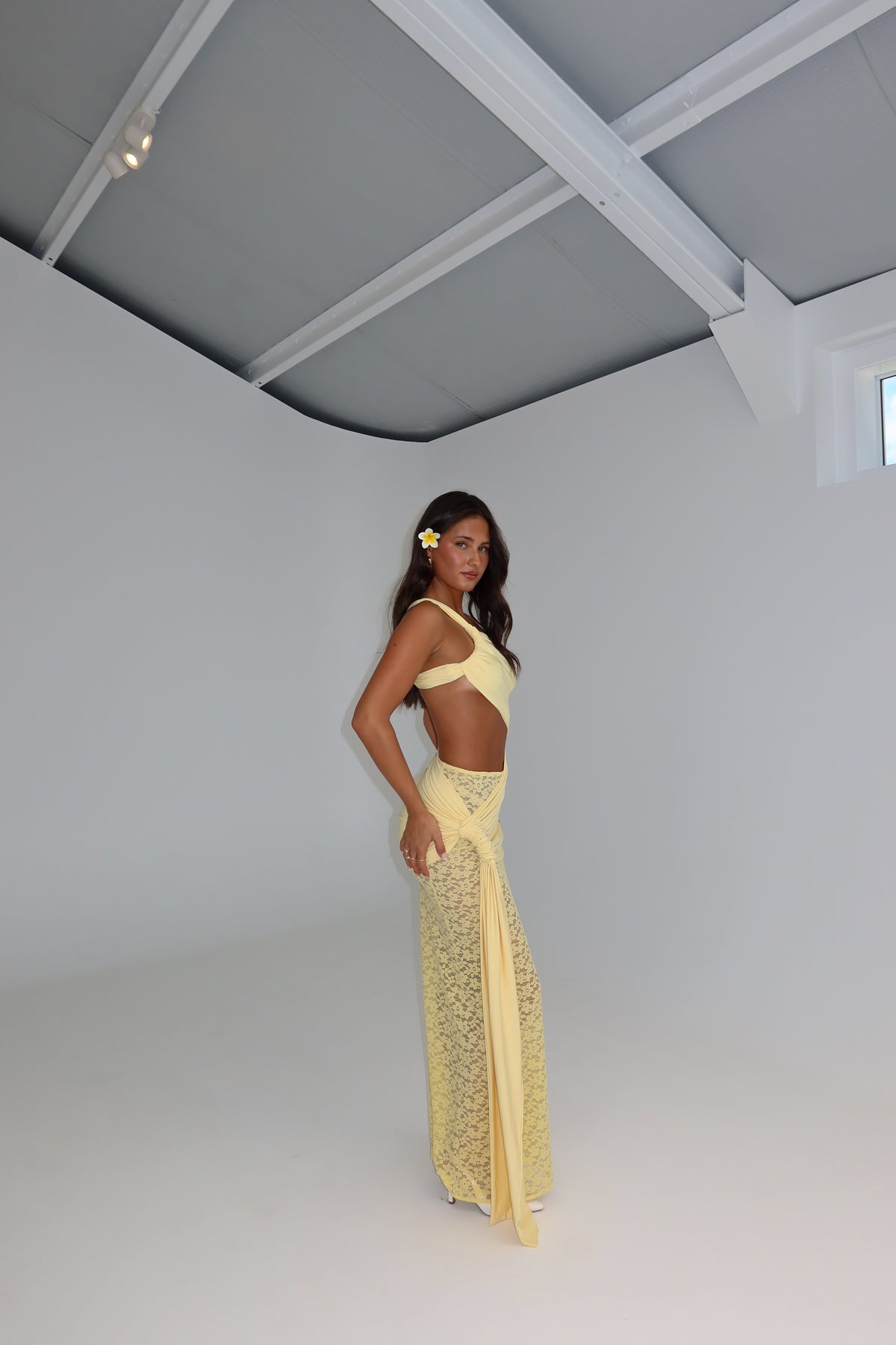 Deconduarte Paradiso Lace Gown Baby Yellow