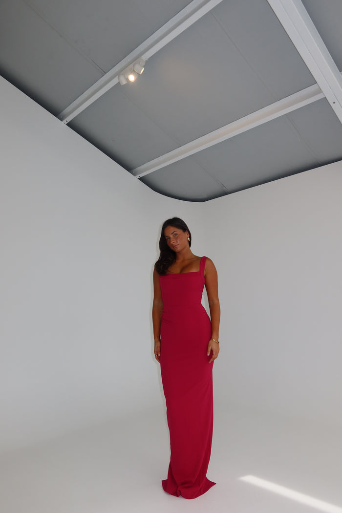 Effie Kats Marbella Gown Raspberry