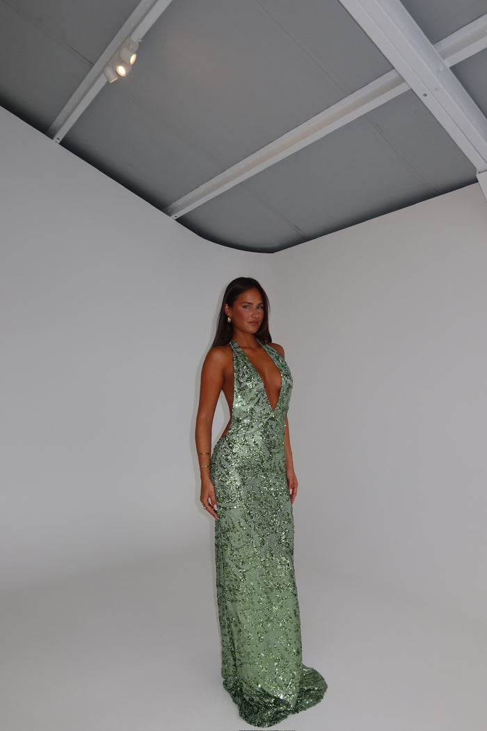 Fait Par Foutch Liana Gown Seafoam