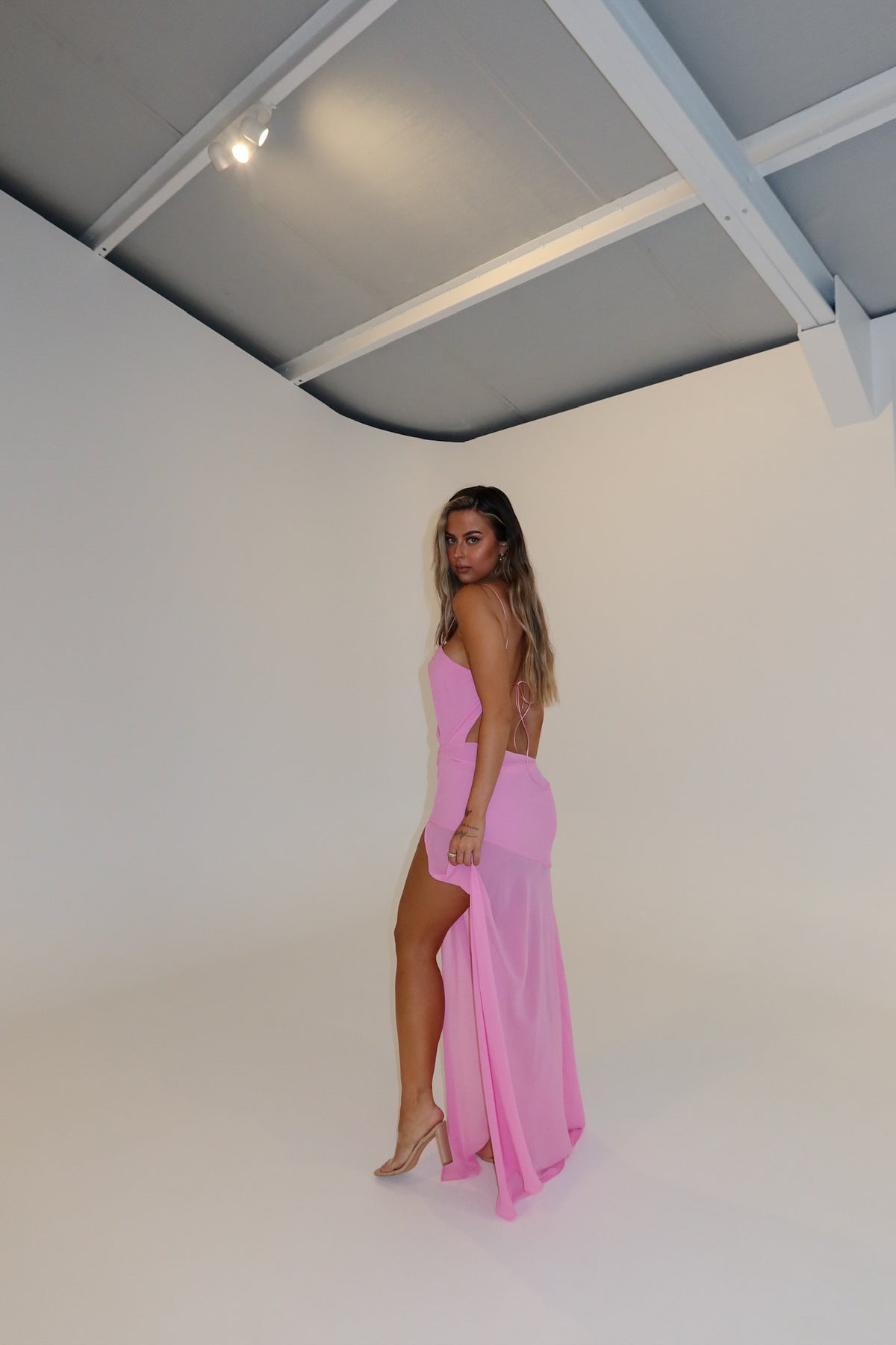 Natalie Rolt Dahlia Gown Candy Pink