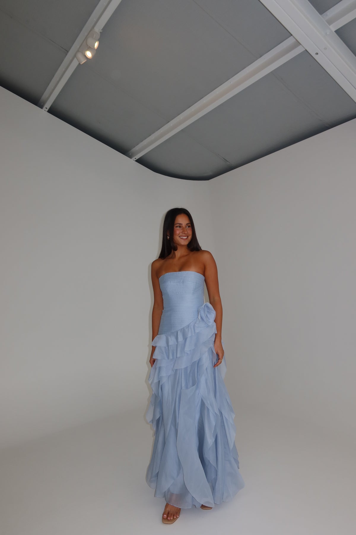 Aje Canyon Gown Cloud Blue
