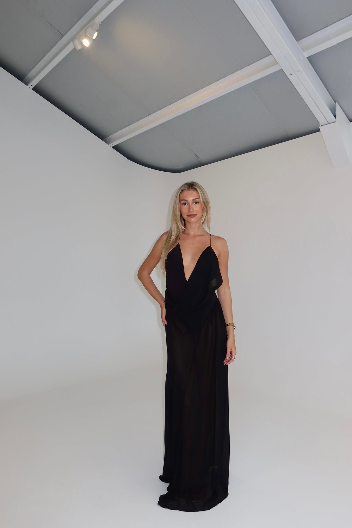 Natalie Rolt Agnes Gown Black shortandsweethire