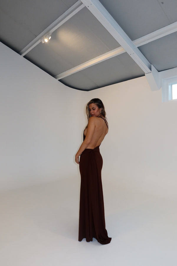 Ance Gria Gaia Gown Brown